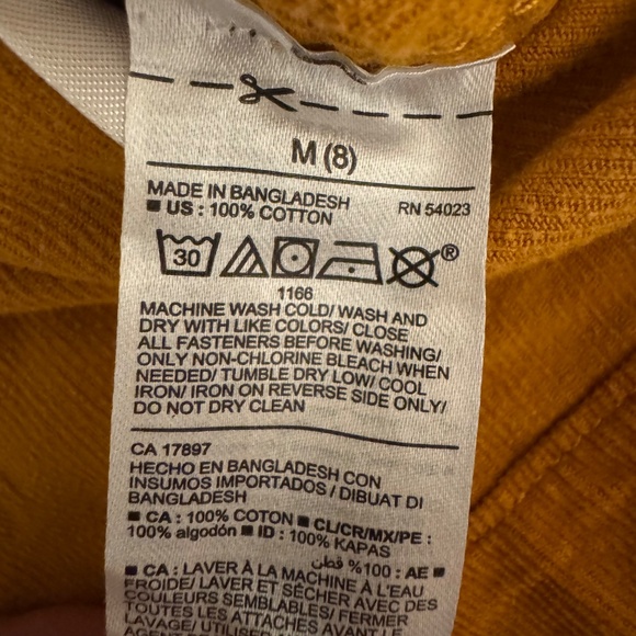 Girl kids orange old navy dress jumpsuit size medium 8 pockets buttons design - Picture 4 of 5